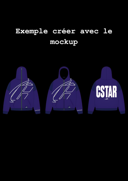 Full Zip hoodie mockup