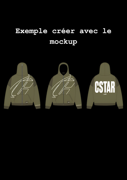 Full Zip hoodie mockup