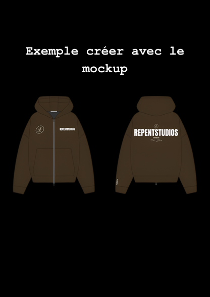 Zip hoodie mockup