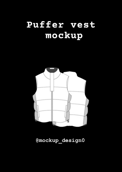 Puffer vest mockup