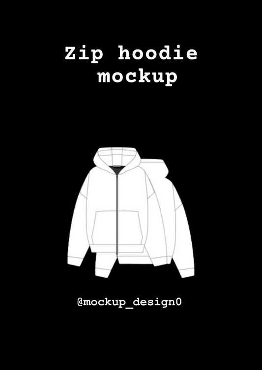 Zip hoodie mockup