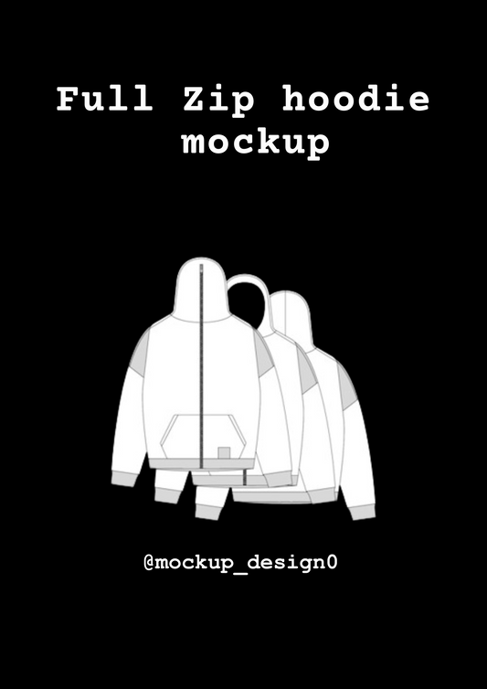 Full Zip hoodie mockup