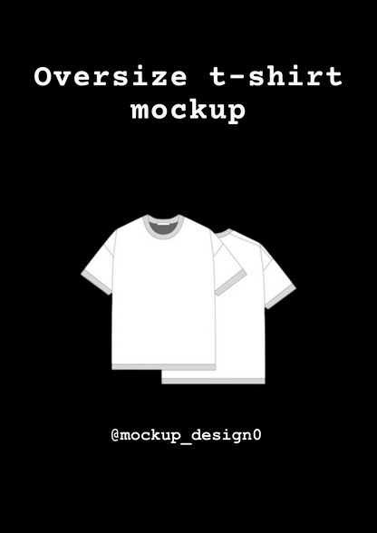 Oversize t-shirt mockup