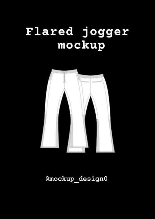 Flared jogger mockup