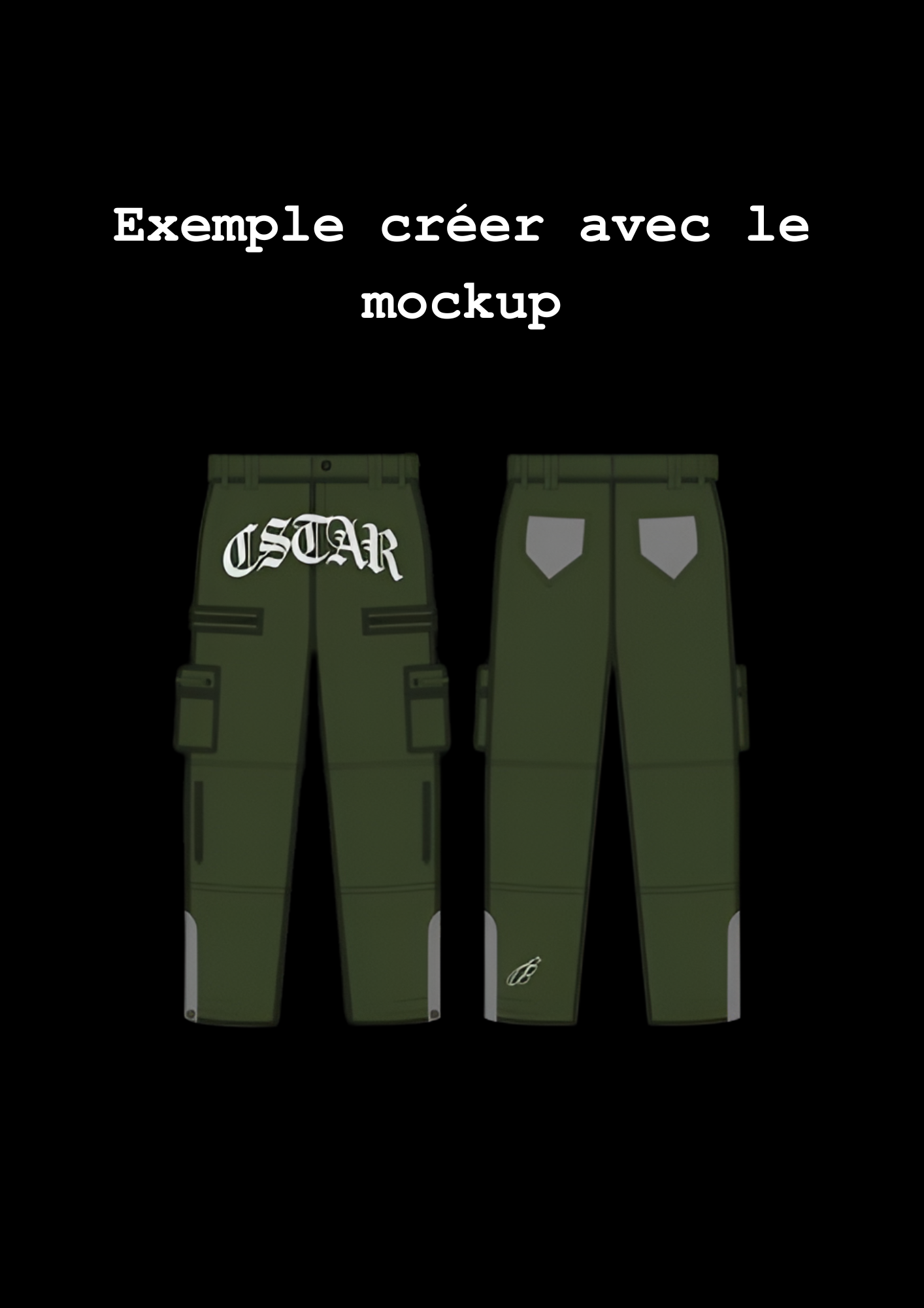 Cargo pants mockup