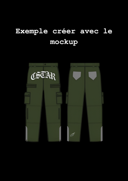 Cargo pants mockup