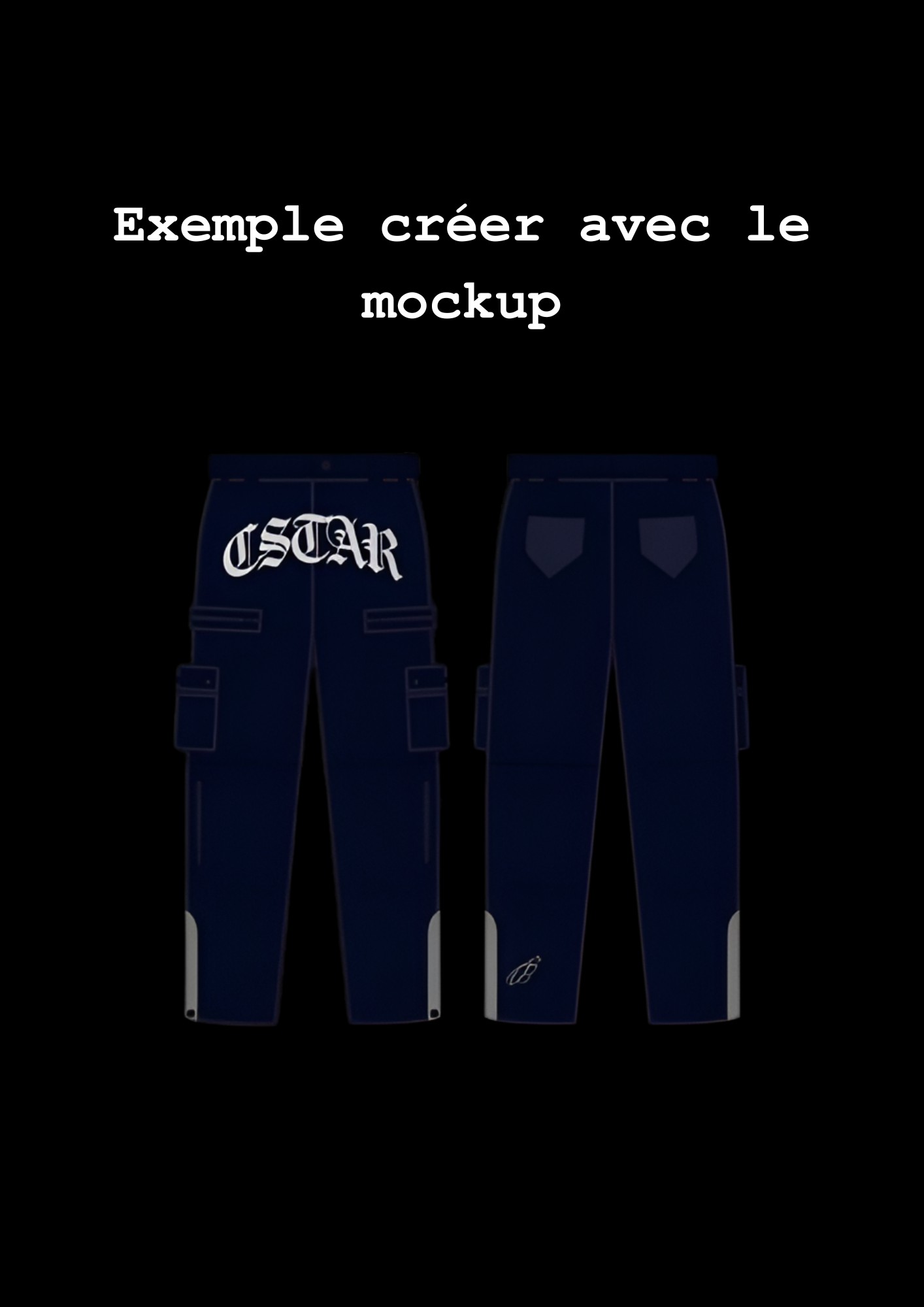 Cargo pants mockup