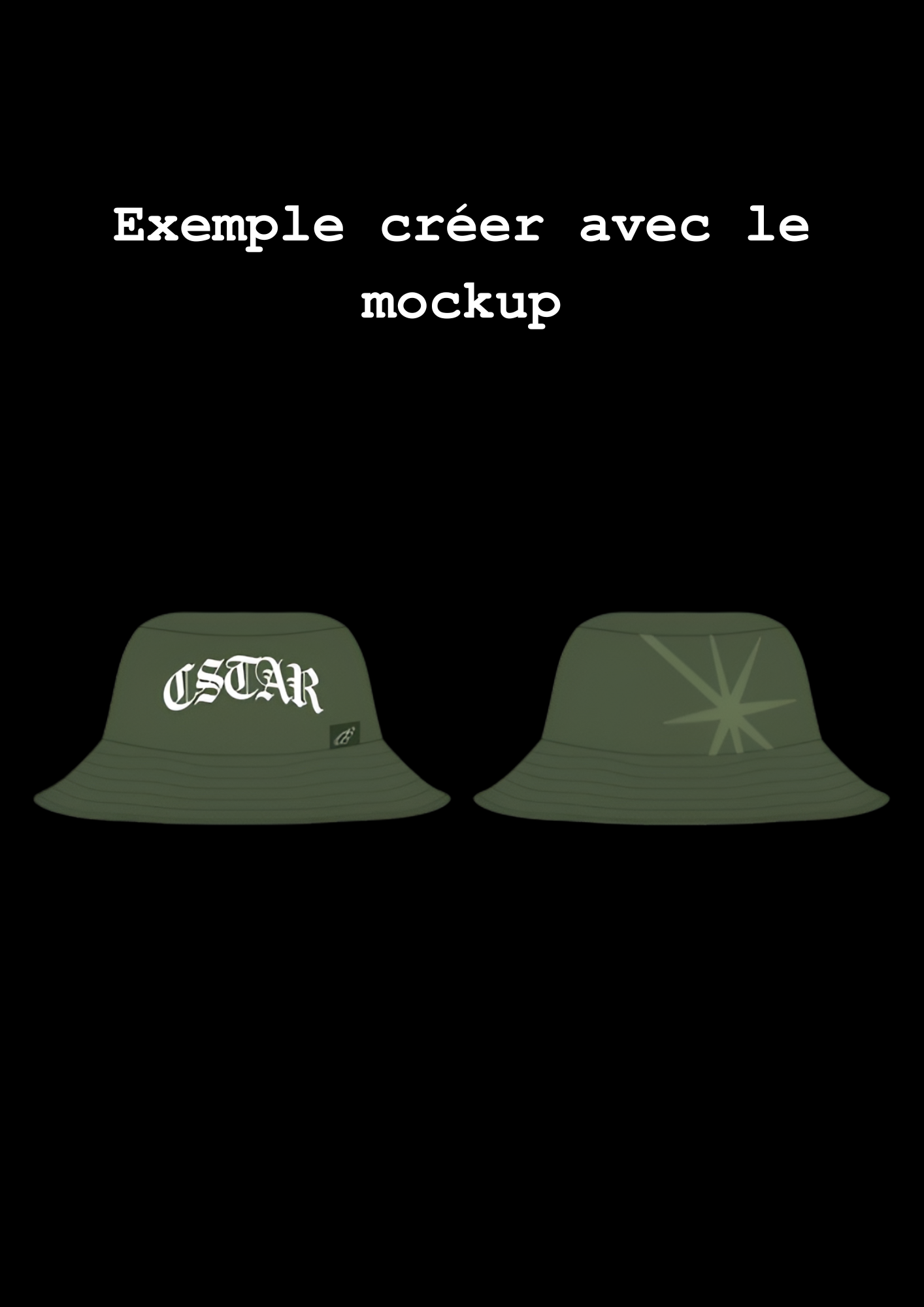 Fisher hat mockup