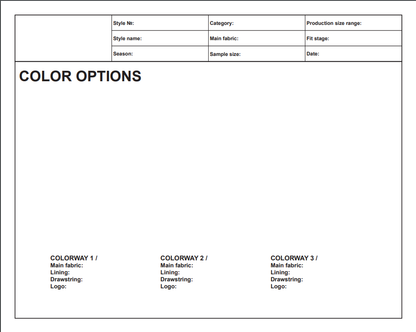 Tech Pack Template