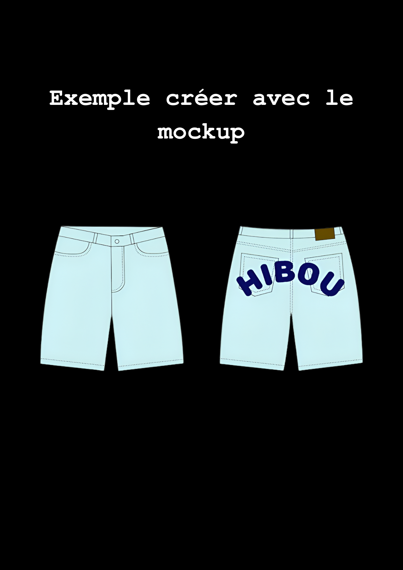 Jean short mockup