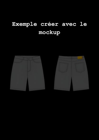 Jean short mockup