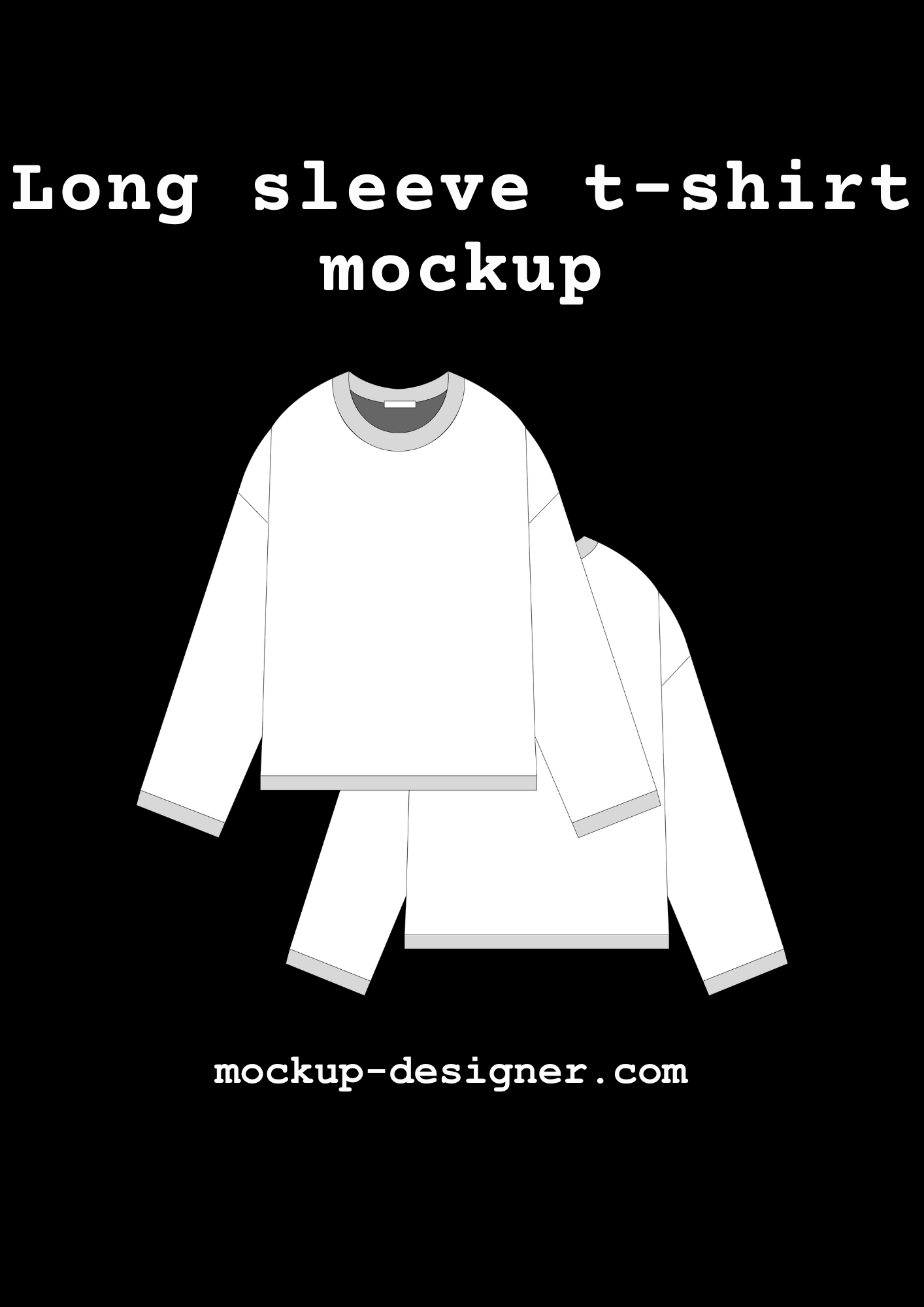 Long sleeve t-shirt mockup